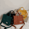 【AE99】Patch Decor Corduroy Handbag, Women's Square Crossbody Bag, Casual Tote Bag by XYZ Brand