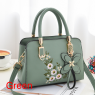 【AE142】Elegant Floral Pattern Women's Faux Leather Shoulder Bag by XYZ Brand