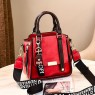 【AE120】Vintage Zipper Decor Crossbody Bag Fashion PU Leather Satchel Purse for Women