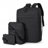 【AE83】3pcs Functional Backpack Set with Charging Port, Square Crossbody Bag, Large Capacity Business Daypack - Keyword: Backpack Set, Charging Port, Business Daypack