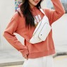【AE112】Fashionable Women's Multi-layer Zipper Fanny Pack Crossbody Bag with Earphone Hole