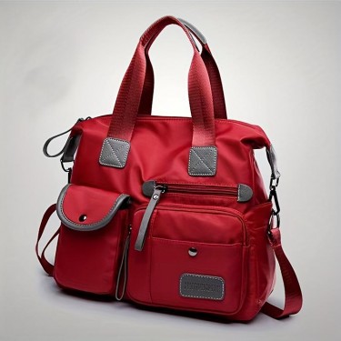 【AE154】Women's Multi-functional Waterproof Shoulder Bag with Oxford Cloth and Multiple Pockets