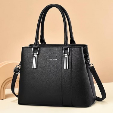 【AE63】Women's Elegant Zipper Hand Bag, Fashion Solid Color Large Capacity Shoulder Purse by Prada for Work