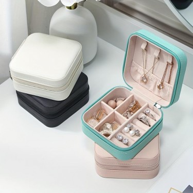 【AE229】Portable Zipper Jewelry Storage Case for Travel & Home by Prada
